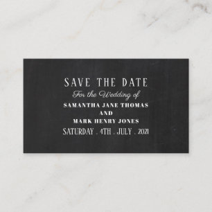Chalkboard Effect, Save the Date Enclosure Card