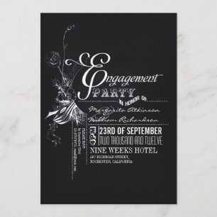 Chalkboard Engagement Party Invitation