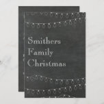 Chalkboard Family Custom Christmas Invitation<br><div class="desc">Personalise this chalkboard invitation with your family name on the front and event information on the rear.</div>