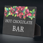 Chalkboard (faux)  Hot Chocolate sign Tabletop  Plaque<br><div class="desc">The “Chalkboard (Faux) Wedding Hot chocolate Tabletop Plaque” adds a charming and rustic touch to your wedding décor. Designed to look like a real chalkboard, it features elegant, hand-lettered-style text that guides guests to take a favour with love. The matte black background and crisp white lettering create a timeless contrast...</div>