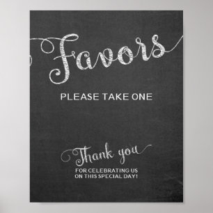 Chalkboard Favours Wedding Sign Please Take One