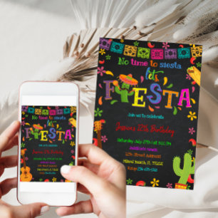 Chalkboard Fiesta Birthday Invitation