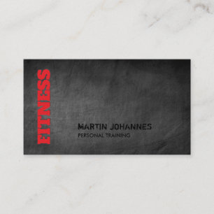 Chalkboard Fitness Personal Trainer Modern Sharp Business Card