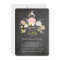 Chalkboard Floral Blooms Bird Bridal Shower Invite