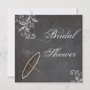 Chalkboard Floral Bridal Shower Invitation