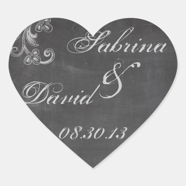 Chalkboard Floral Envelope Seal (Front)