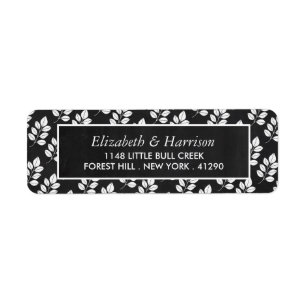 Chalkboard Floral Leaf Wedding