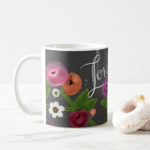 Chalkboard Floral LOVE Mug