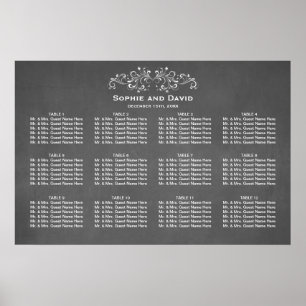 Chalkboard Flourish and Swirl Seating Chart