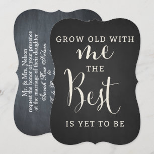 Chalkboard Forever & Always Wedding Invitation