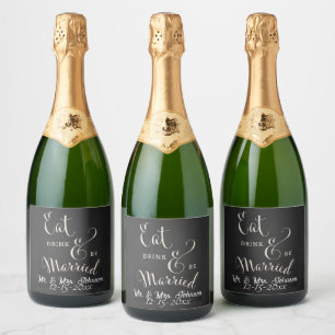 Chalkboard Forever and Always Sparkling Wine Label