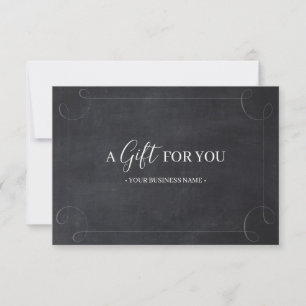 Chalkboard Frame Customized Gift Certificate