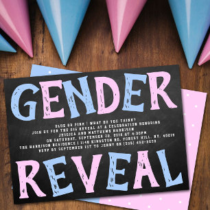 Chalkboard Gender Reveal Party! Baby Shower Invitation