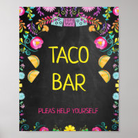 Chalkboard Girls Taco Twosday 2nd Birthday Sign