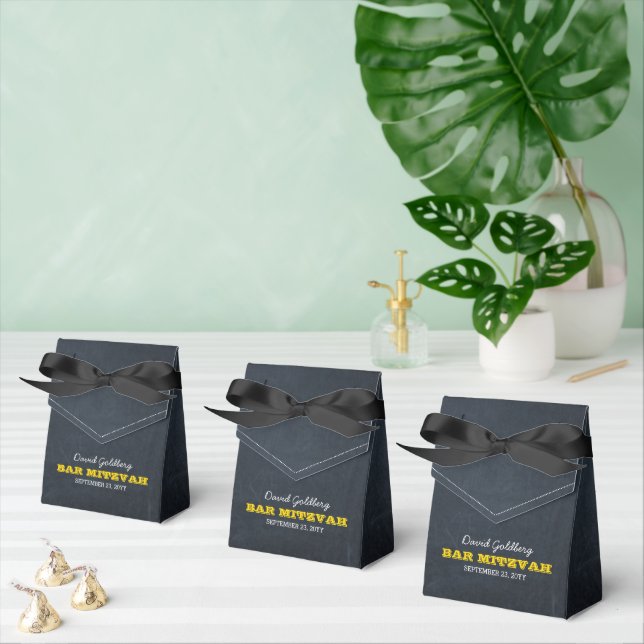 Chalkboard Gold Bar Mitzvah Favour Box (Multiple)