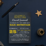 Chalkboard Gold Bar Mitzvah Invitation<br><div class="desc">These casual chic invitations are perfect for any Bar Mitzvah celebration. Each line of text is fully customisable to say just what you want!</div>