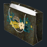 Chalkboard Gold Silver Stars Constellation Sky Large Gift Bag<br><div class="desc">Package your Christmas gift in a pretty bag, then add matching tissue paper. Create a beautiful Christmas gift for everyone you love. This artist-designed Xmas pattern is perfect to use for a Christmas party, but can also be used for a winter or Christmas wedding, engagement party or bachelorette party. This...</div>