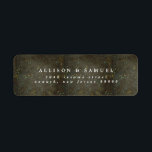 Chalkboard Gold Silver Stars Return Address<br><div class="desc">A beautiful cosmic template for the DIY Bride. The background of the return address label displays the a hand-painted image of the cosmos. The simple and minimalist text begins with your names in all capitals. Your address is in italics and mixes caps and non-caps.You can easily replace the template text...</div>