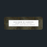 Chalkboard Gold Silver Stars Return Address<br><div class="desc">A beautiful dark template for the DIY Bride.The background of the return address label displays a hand-painted starry sky. The simple and minimalist text begins with your names in all capitals. Your address is in italics and mixes caps and non-caps all on a plain white rectangle outlined in black. You...</div>