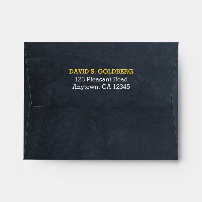 Chalkboard Gold Thank You Envelope (Back (Top Flap))