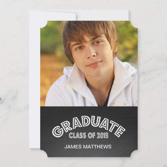 CHALKBOARD GRAD 2015 | GRADUATION PARTY INVITATION (Front)