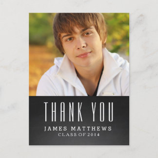 CHALKBOARD GRAD | GRADUATION THANK YOU POSTCARD