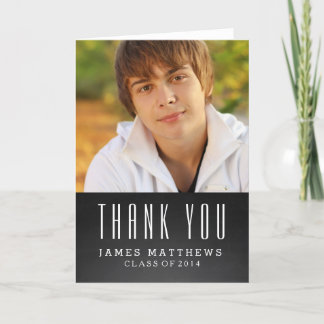 CHALKBOARD GRAD | GRADUATION THANK YOU POSTCARD