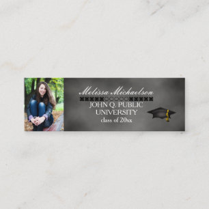 Chalkboard Graduation Class Photo Insert Name Card