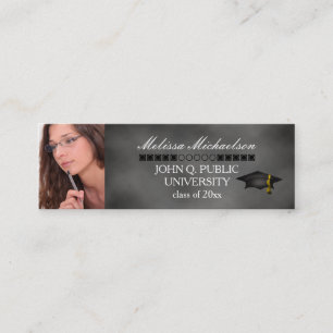 Chalkboard Graduation Class Photo Insert Name Card