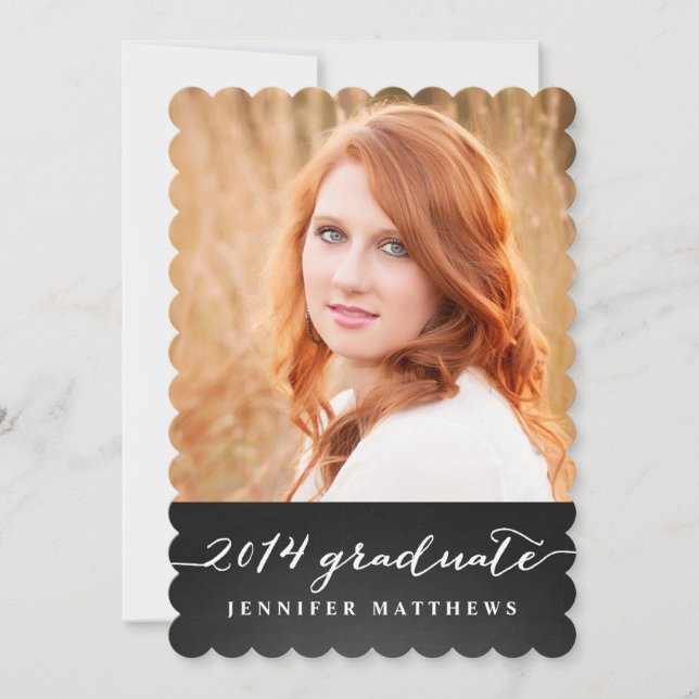 Chalkboard Graduation Party Invitation (Front)