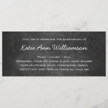 Chalkboard Graduation Party Invitations