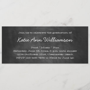 Chalkboard Graduation Party Invitations