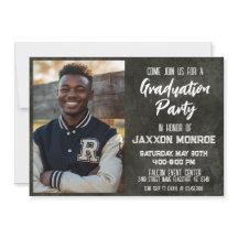 Chalkboard Graduation Photo Flat Card