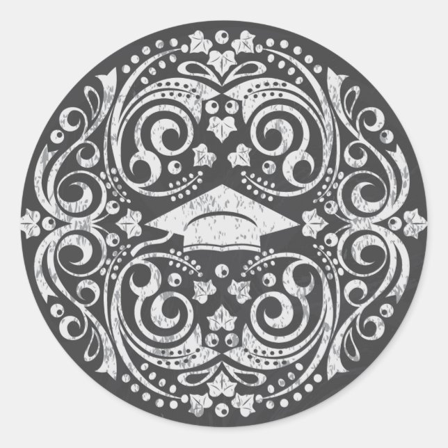 Chalkboard Graduation Sticker (Front)