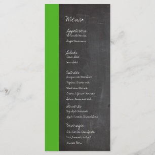 Chalkboard Green Wedding Menu
