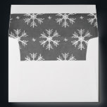 Chalkboard Greetings Collection Envelope<br><div class="desc">Personalise your envelopes with your return address and a handdrawn snowflake pattern on a trendy chalkboard background for the envelope liner.</div>