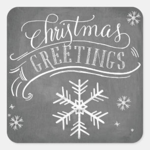 Chalkboard Greetings Collection Square Sticker