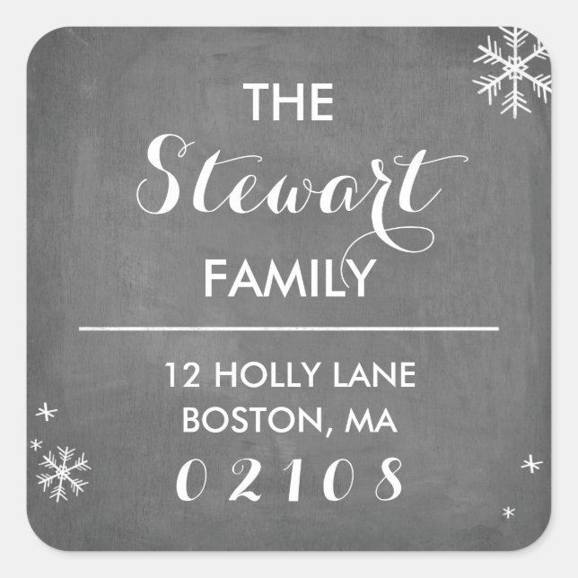 Chalkboard Greetings Collection Square Sticker (Front)