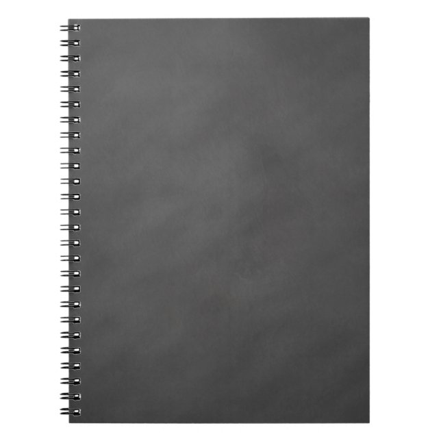 Chalkboard Grey Background Grey Chalk Board Black Notebook (Front)