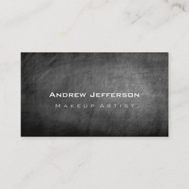 Chalkboard Grey Professional Artist Business Card (Front)