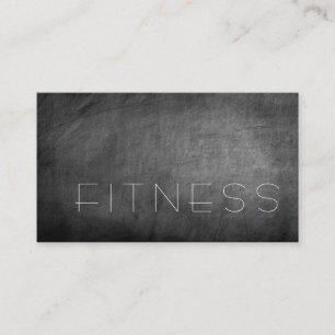 Chalkboard Grey Trainer Fitness Business Card