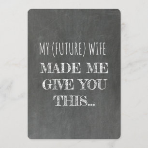 Chalkboard   GROOMSMAN   BEST MAN Funny Proposal Invitation