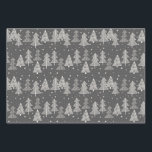 Chalkboard Handdrawn Christmas Trees Snowing Wrapping Paper Sheet<br><div class="desc">Just the right amount of Christmas wrapping paper for one or two gifts. This year you can coordinate your Christmas gifts for family, close friends, or acquaintances. This artist-designed Christmas pattern is perfect to use for a Christmas party at home, but can also be used for a school or corporate...</div>