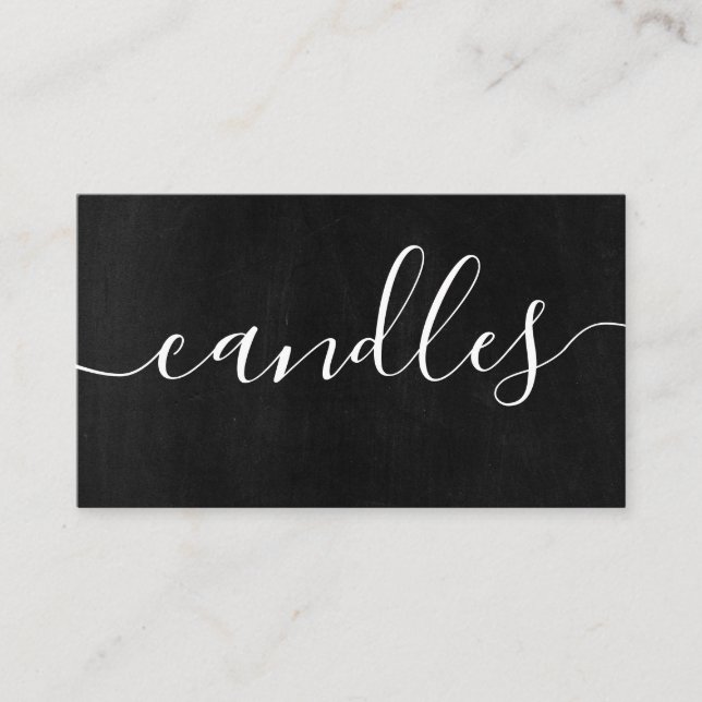 Chalkboard Handmade Candle Soy Wax Melt Business Card (Front)