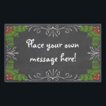 Chalkboard Happy Holidays Rectangular Sticker<br><div class="desc">A quirky and fun chalkboard design sure to be a standout with everyone who receives this trend setting sticker! Especially after you personalise it with your favourite holiday message! Be sure to grab the entire coordinating collection to complete your holiday message this season!</div>