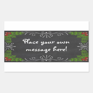 Chalkboard Happy Holidays Rectangular Sticker