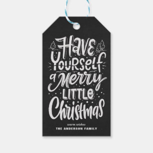 Chalkboard Have Yourself a Merry Little Christmas Gift Tags