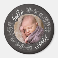 Chalkboard Hello Baby's First Personalized