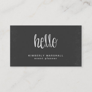 Chalkboard Hello Business Cards