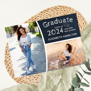 Chalkboard High School Photo Grad Announcement